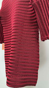 Issey Miyake H/S V-neck Wavy-pleated Long Top