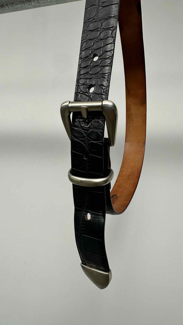 Giorgio Armani Crocodile Embossed Leather Belt