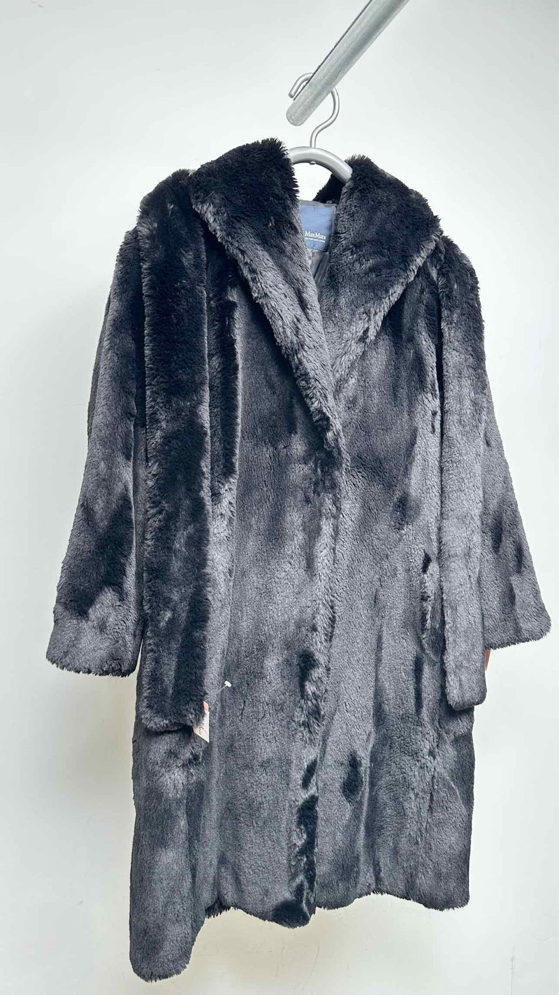 'S Max Mara Velcro Faux-fur Coat