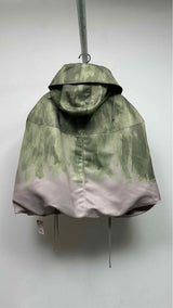 Dries Van Noten Vanilla Brushstroke Print Hooded Balloon Jacket