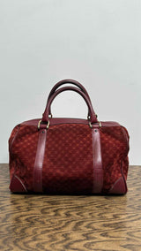 CELINE Macadam Suede Small Boston Bag