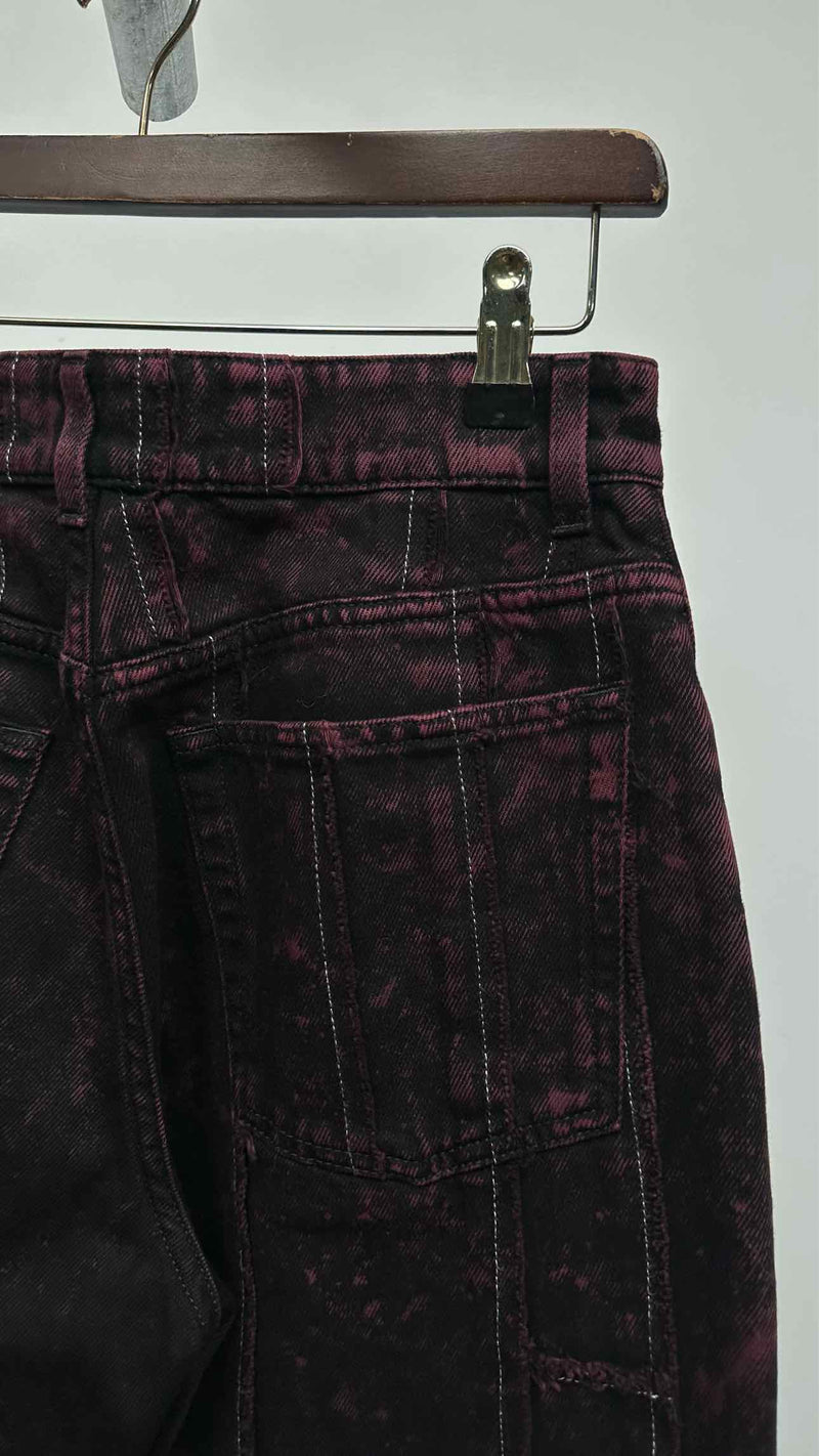 Acne Studios Tie-dye Raw end Pin-stripe Jeans