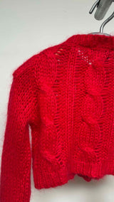 Vaquera Cropped Mohair Cable Cardigan