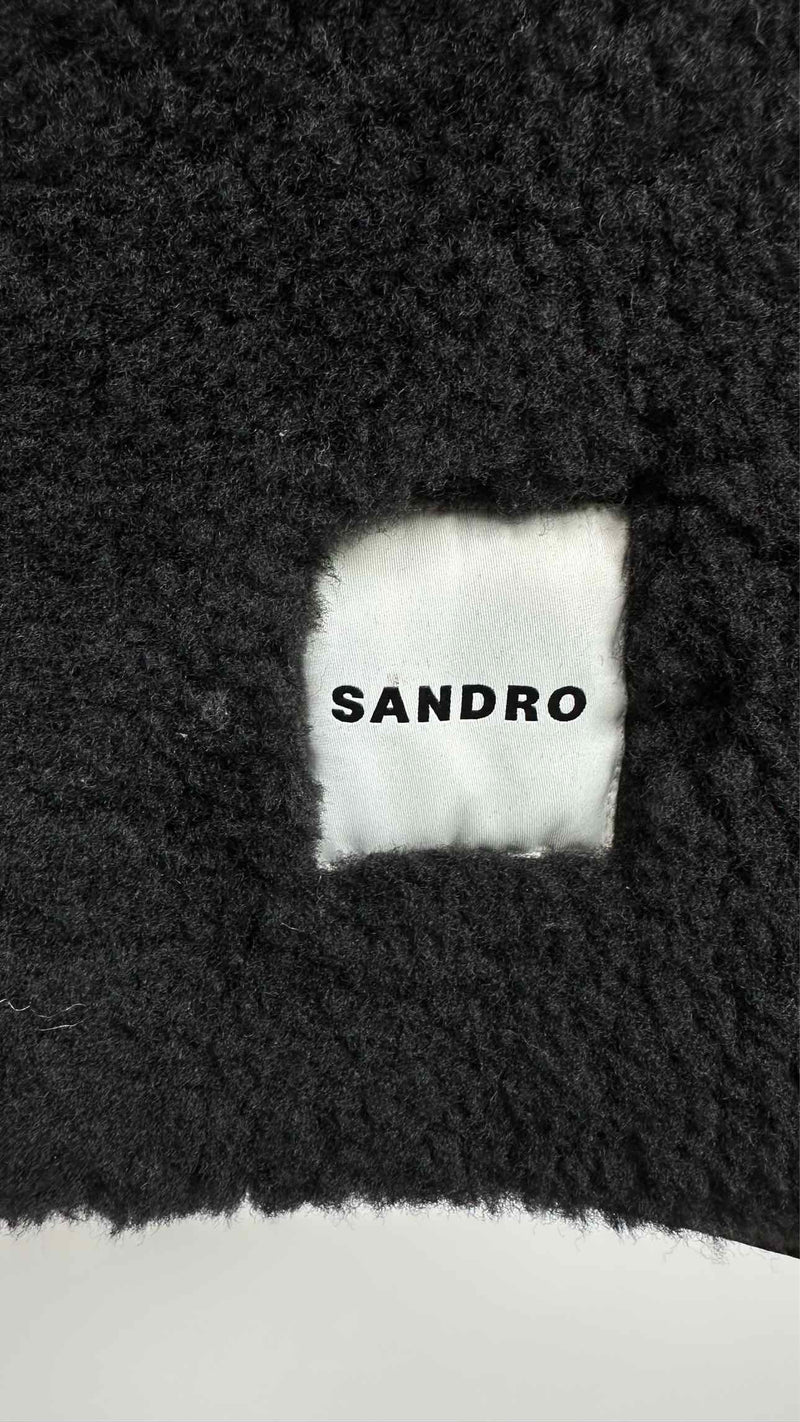 Sandro Shearling Short Coat