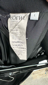 LOEWE Asymmetrical Pleated Satin Long Skirt