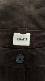 Khaite Front-slit Corduroy Long Skirt