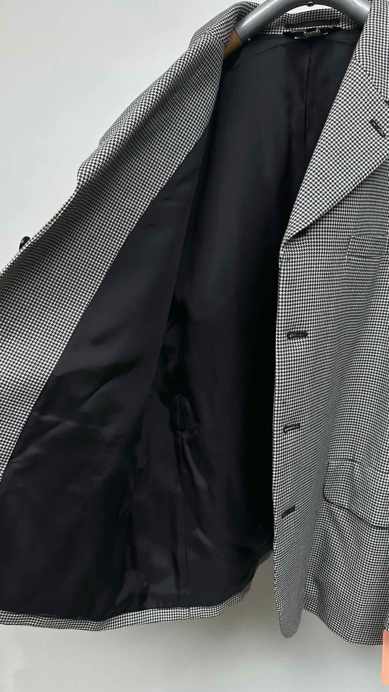 Comme Des Garcons Houndstooth Oversized Blazer Jacket