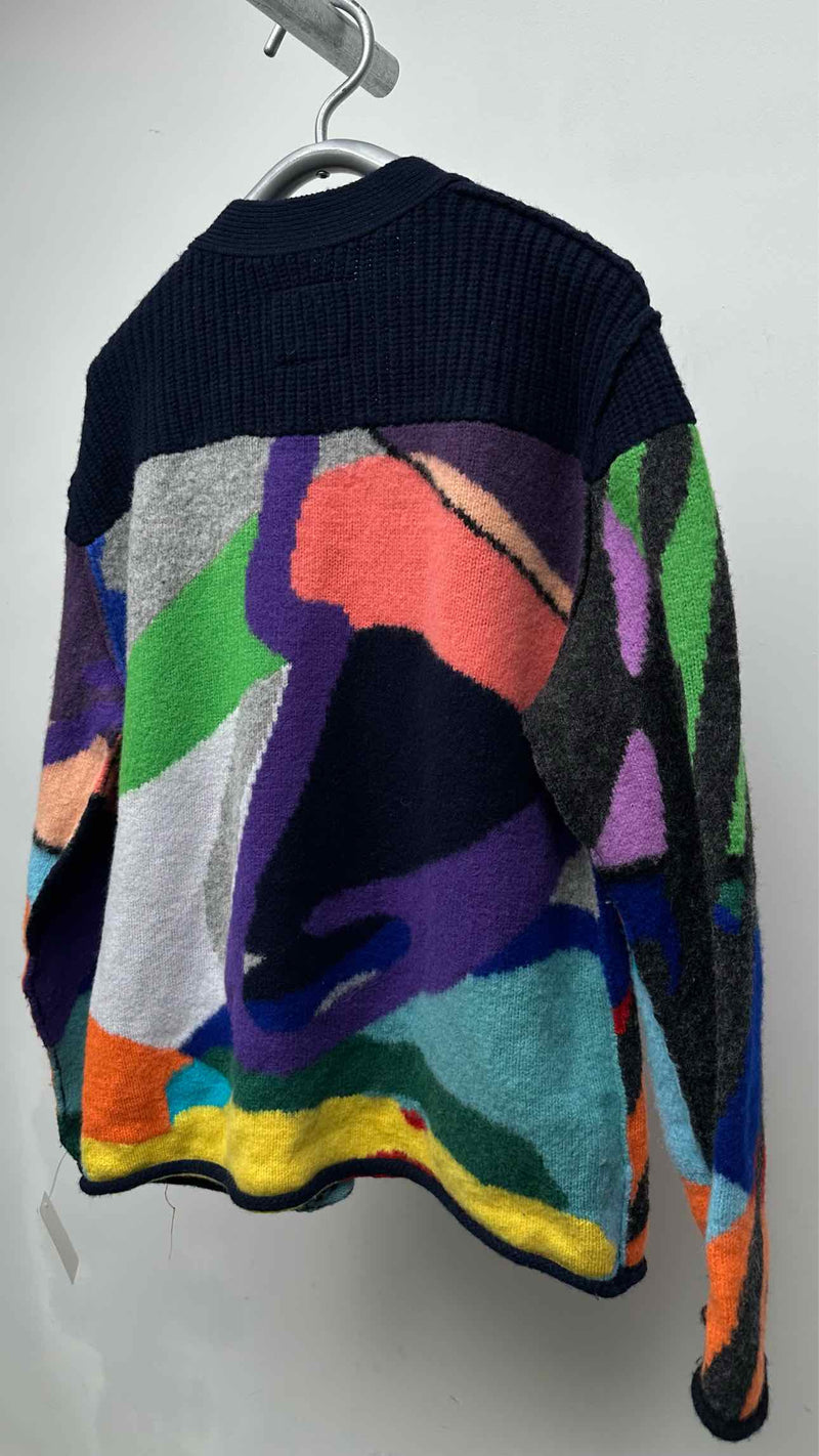 Sacai X Kaws Jacquard Knit Cardigan