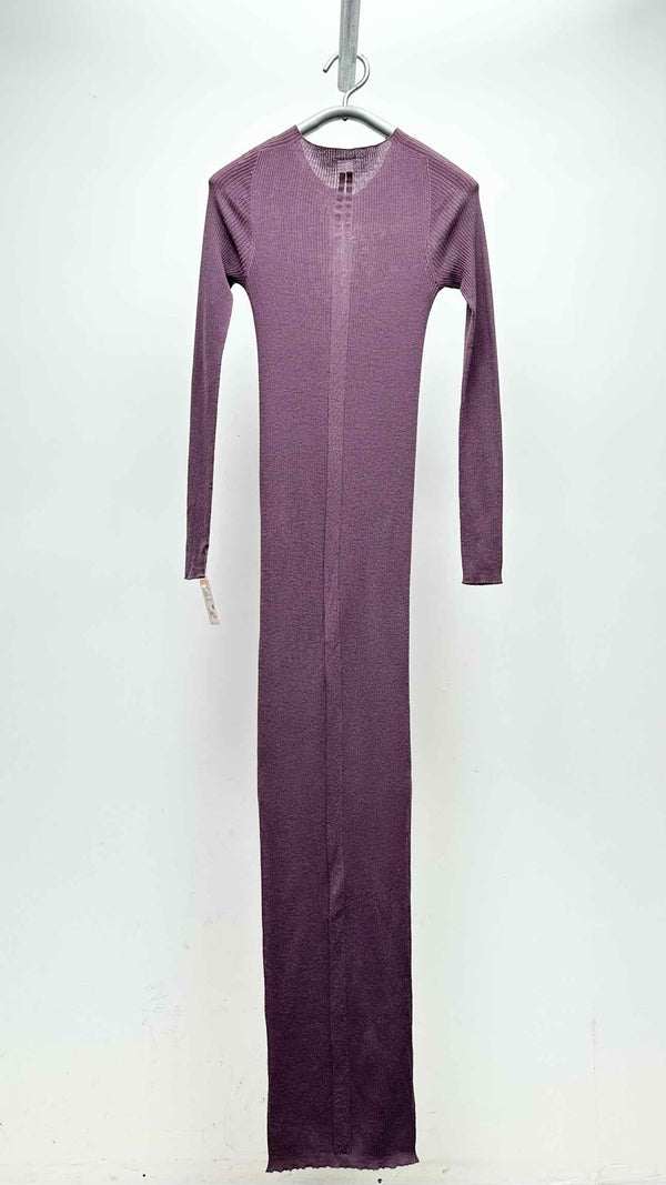 Rick Owens L/S Rib Knit Side-slit Dress
