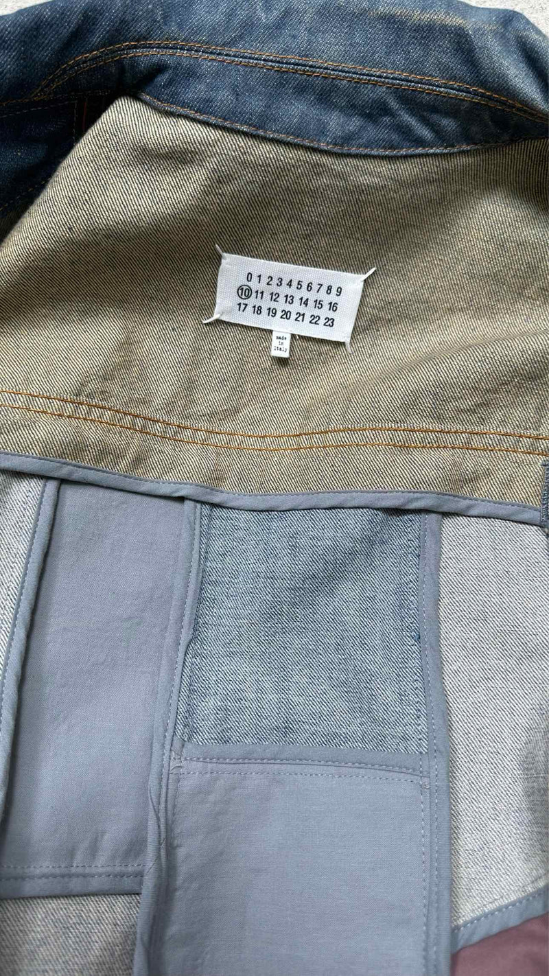 Margiela Zip-up Patched Denim Jacket