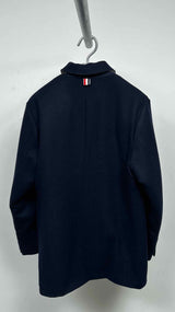 Thom Browne Shearling Zip-up Hooded Coat