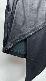 Vetements Asymmetrical Wrap Detailed Leather Skirt