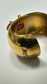 Saint Laurent Stone Cuff Bracelet