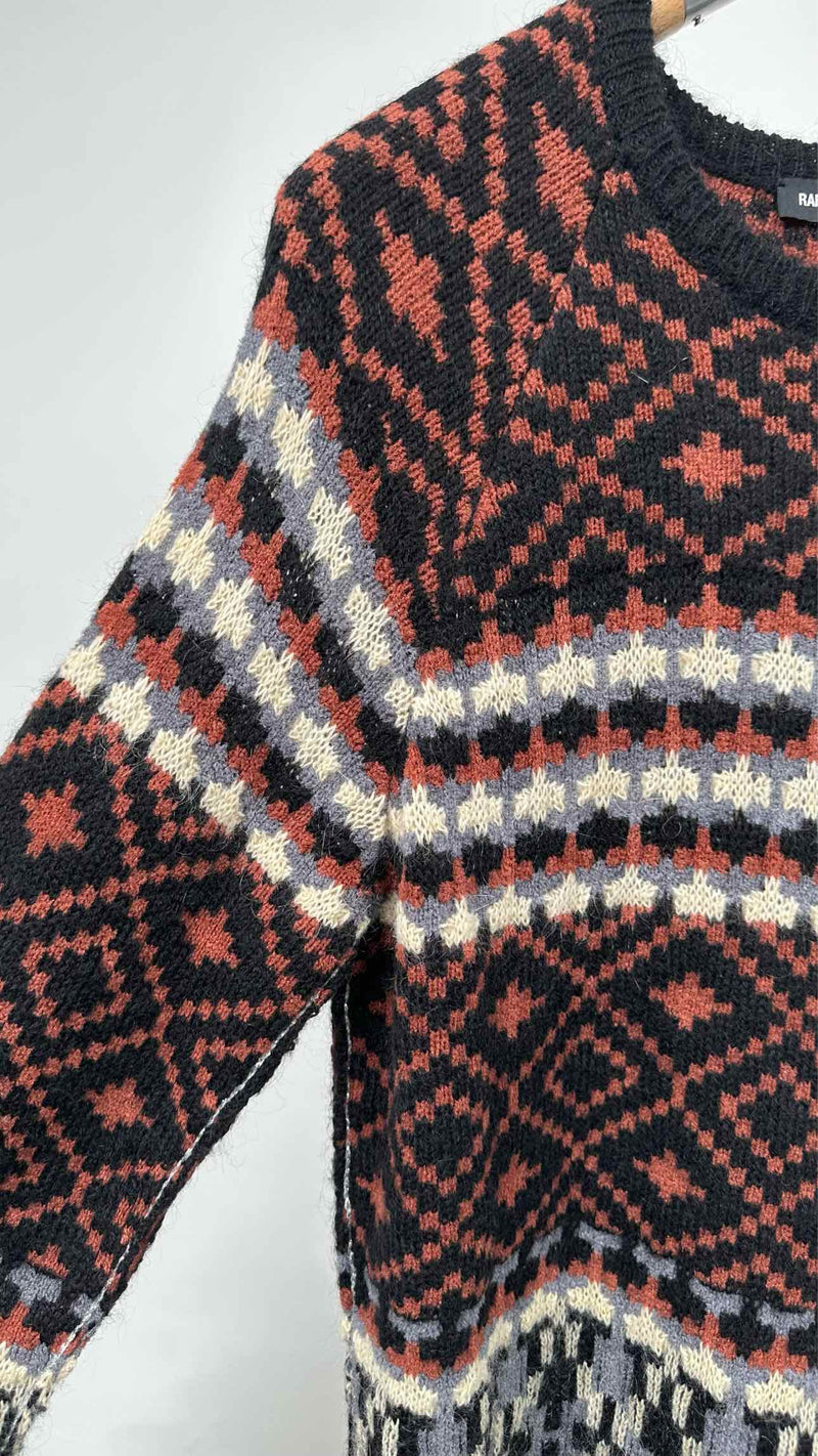Raf Simons Iron-ring Cut-out Nordic Sweater