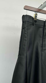 Comme Des Garcons Back-pleated Long Wide Shorts