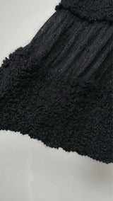 Alaia Pleated Knit Glitter Skirt