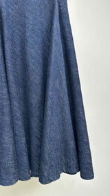 Dries Van Noten High Waisted Flare Denim Maxi Skirt