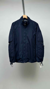 Thom Browne Sleeve Paneled Zip-up Jacket