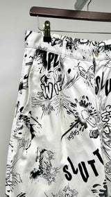 Comme Des Garçons Shirt Printed Wide Shorts