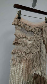 Rodarte Mixed-media Hand-knit Fringe Long Skirt