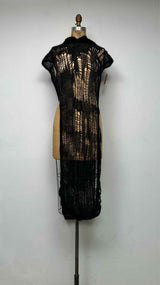Rick Owens Loose-knit Hooded Long Cover Vest