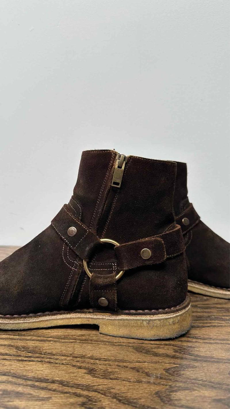 Saint Laurent Suede Wyatt Boots