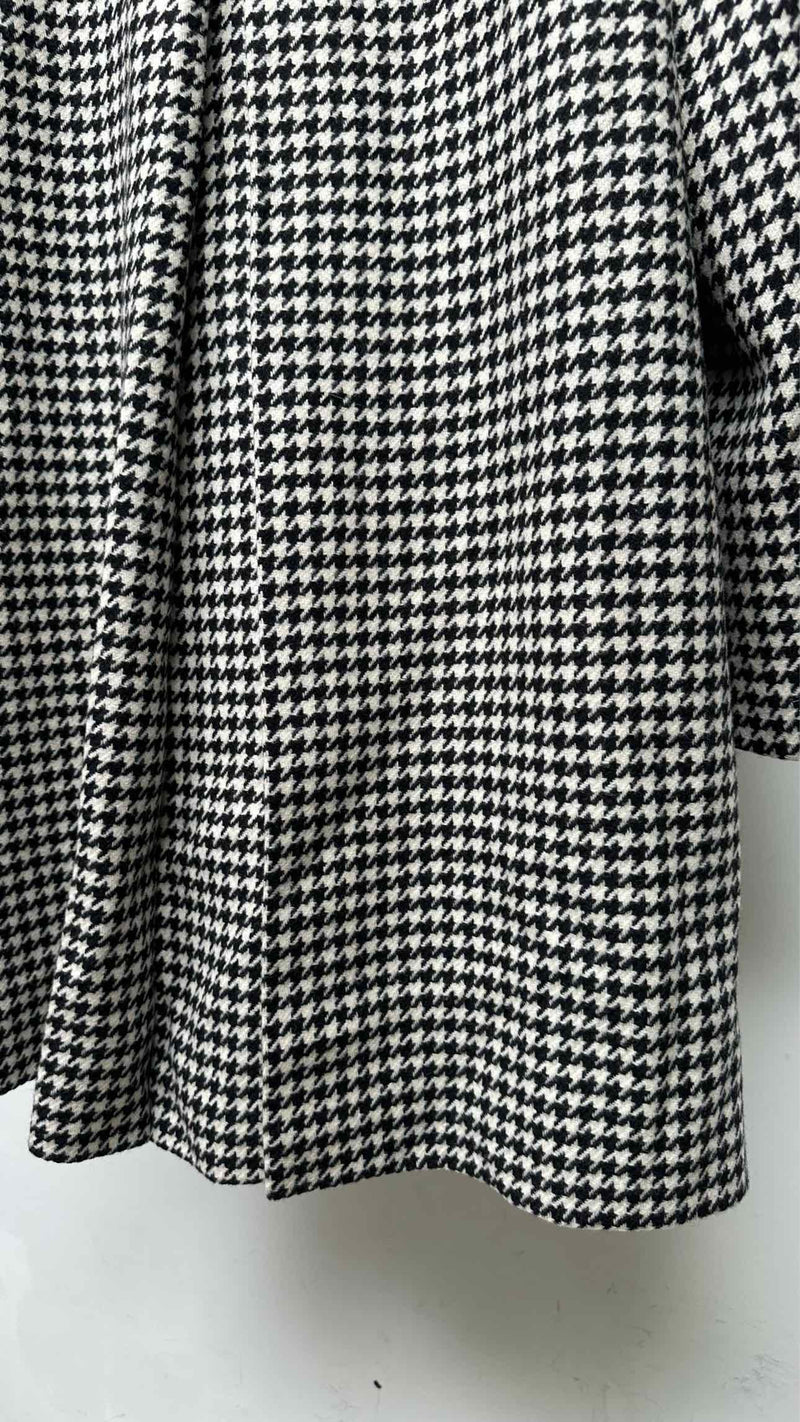 Jil Sander Collarless Houdstooth Coat