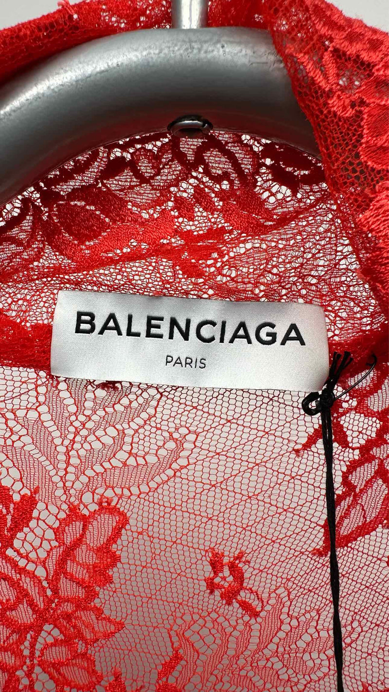 Balenciaga Floral-lace Blouse