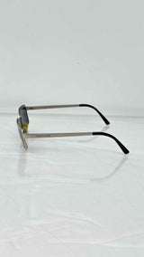 Romeo Gigli Metallic Rectangular Frame Sunglasses