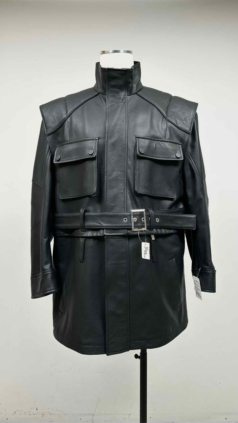 Off-White Oversized  Samurai Leather Coat