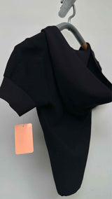 Alaia S/S Open-Neck Hooded Knit Top