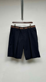 Dries Van Noten Border Waist Wide Shorts