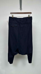 Noir Kei Ninomiya Drop-Crotch Cropped Wool Pants