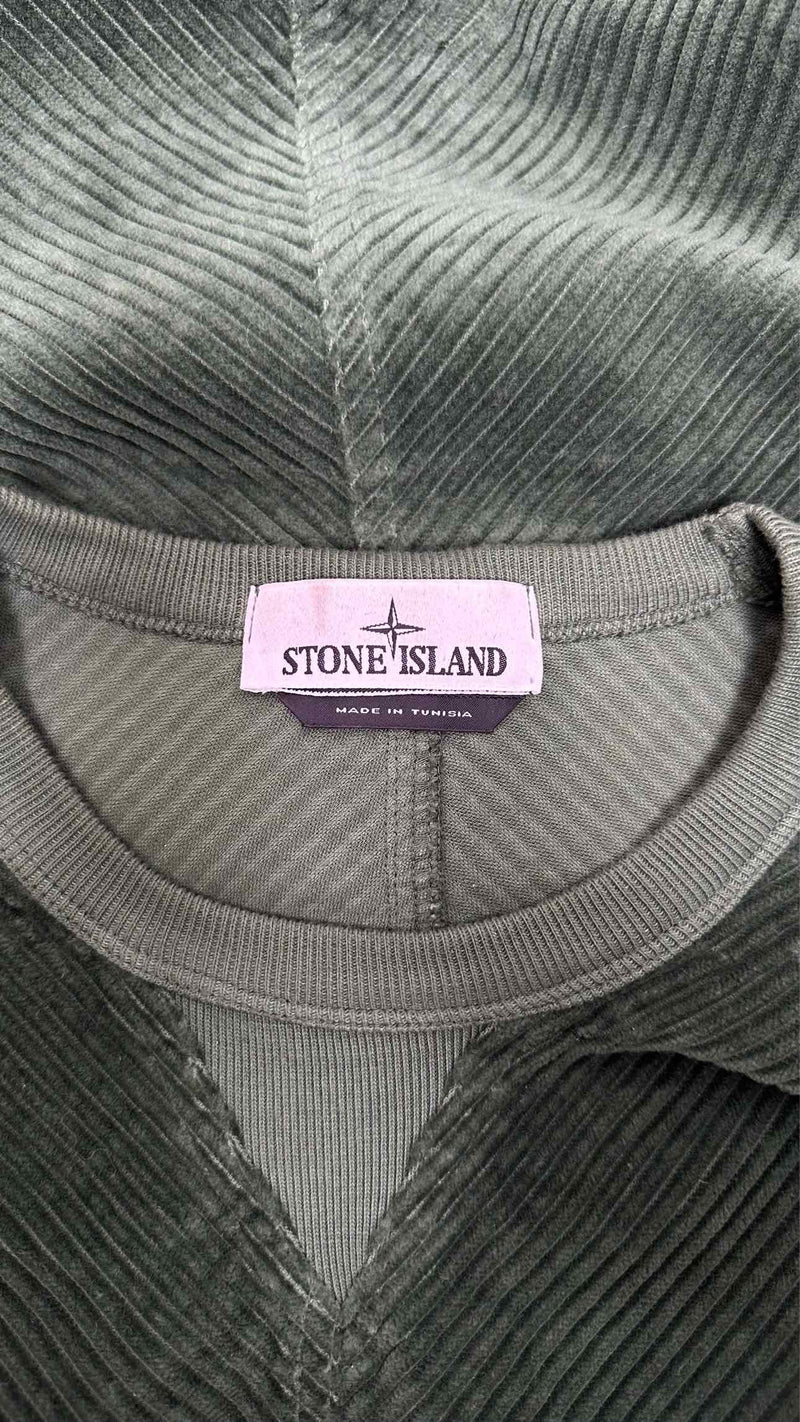 Stone Island Corduroy Elbow-patched Sweatshirt