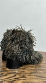 MM6 Faux-fur Ankle Boots