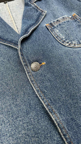 Edward Cuming Distressed Oversized Denim Tailor Jacket