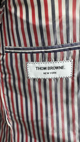 Thom Browne Melton Wool Animal-embroidered Classic Chesterfield Coat