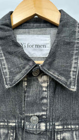 Y's for Men Acid Wash Dip-Dye Cuff Denim Jacket
