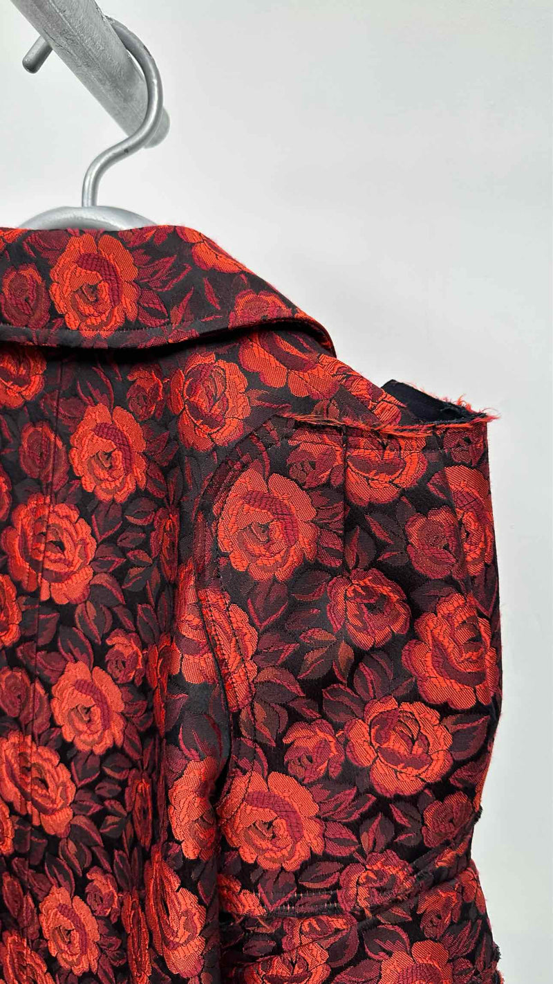 Comme Des Garcons Rose Jacquard Pea Armour Coat