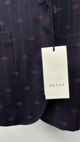 Gucci GG Monogram Pin-stripe Blazer Jacket