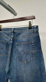Christian Dior Distressed Slim-fit Raw-hem Jeans