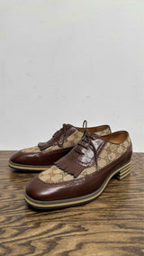 Gucci GG Monogram Canvas Oxford Shoes