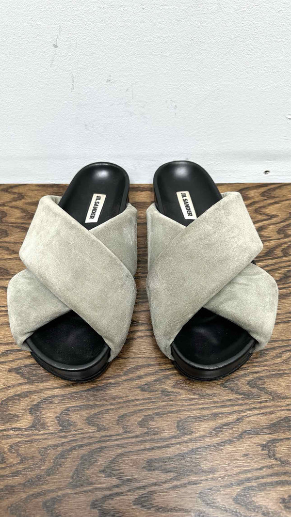 Jil Sander Suede Wrapped Sandals