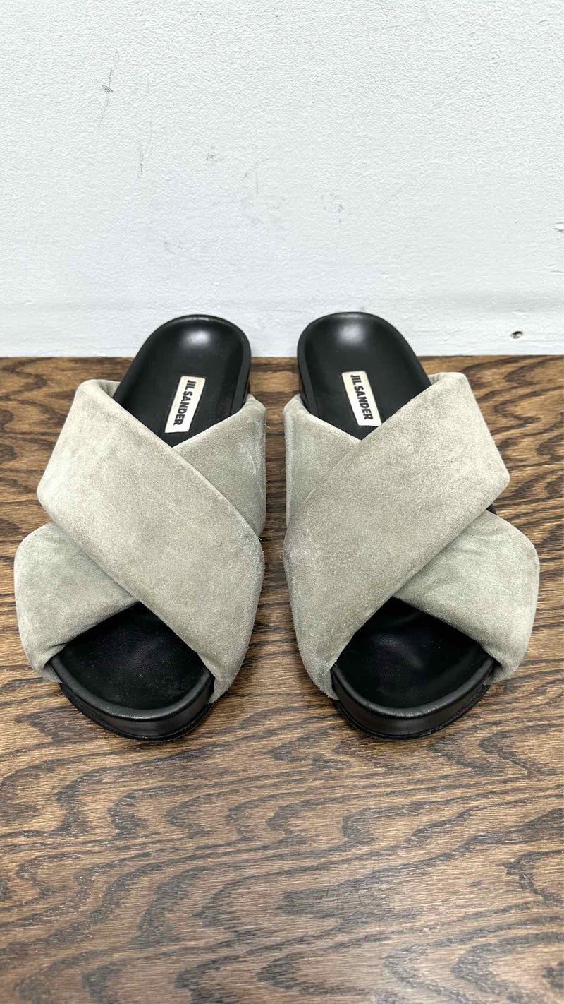 Jil Sander Suede Wrapped Sandals