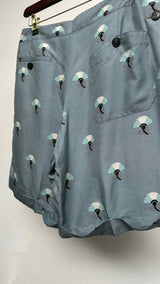 Valentino Buckled Printed Silk Wide Shirt