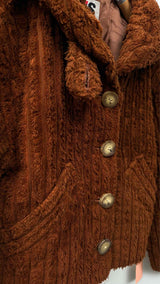 Issey Sport Big-collar Fazzy Corduroy Jacket