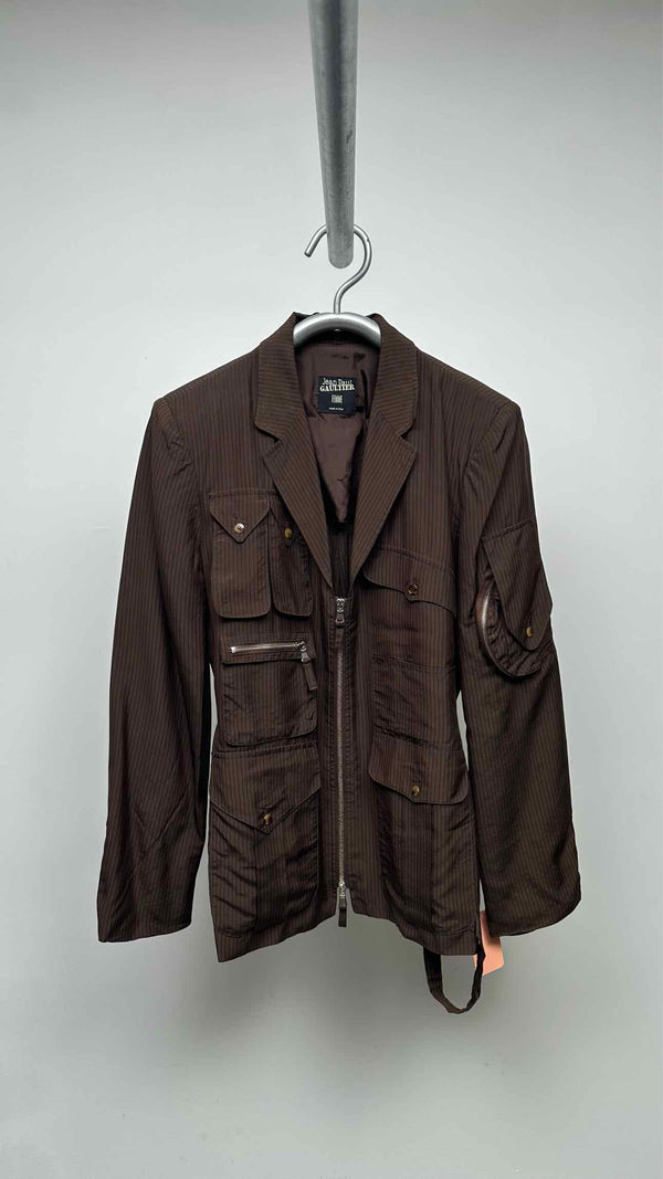 Jean Paul Gaultier Pin Stripe Cargo Jacket