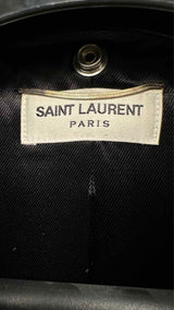 Saint Laurent Shearling-collar Distressed Leather Flight Jacket