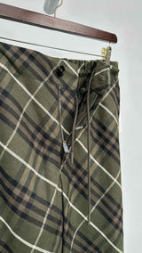 Burberry Plaid Linen Wide Pants