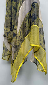Diesel Sheer Floral Hybrid Silk Skirt